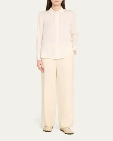 Vince Classic Button-Front Blouse | Thumbnail 6