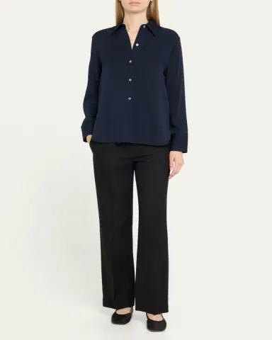 Vince Classic Button-Front Blouse | Thumbnail 10