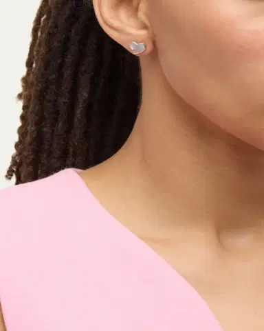 Jan Leslie Heart Stud Earrings | Thumbnail 2 Jan Leslie Heart Stud Earrings | Thumbnail 2