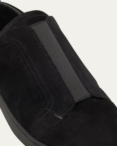 Christian Louboutin Men's St Louis Suede Slip-On Sneakers | Thumbnail 3 Christian Louboutin Men's St Louis Suede Slip-On Sneakers | Thumbnail 3