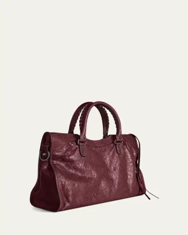 Balenciaga Le City Medium Crinkled Leather Top-Handle Bag | Thumbnail 8 Balenciaga Le City Medium Crinkled Leather Top-Handle Bag | Thumbnail 8