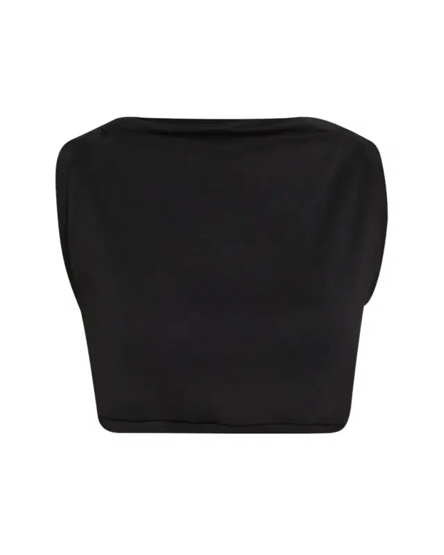 Mae Cropped High-Neck Top