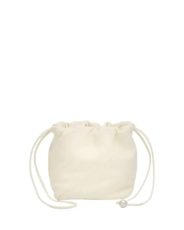 Maeden Miami Twisted Leather Drawstring Pouch Bag