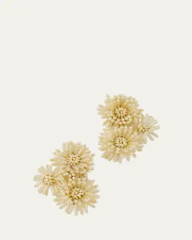 Oscar de la Renta Pom-Pom Flower Stud Earrings | Thumbnail 5