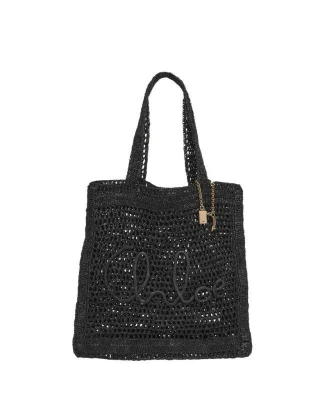 Chloe Summer Banana Tote Bag in Crochet Fabric