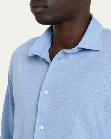 Fedeli Men's Heathered Pique Sport Shirt | Thumbnail 13