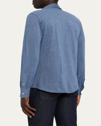 Fedeli Men's Heathered Pique Sport Shirt | Thumbnail 3