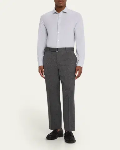 Fedeli Men's Heathered Pique Sport Shirt | Thumbnail 6