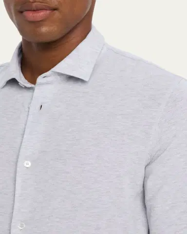 Fedeli Men's Heathered Pique Sport Shirt | Thumbnail 9