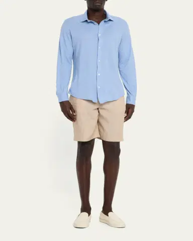 Fedeli Men's Heathered Pique Sport Shirt | Thumbnail 10