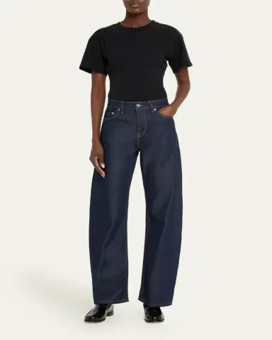 EB Denim Alida Mid-Rise Loose Bowed Jeans | Thumbnail 2