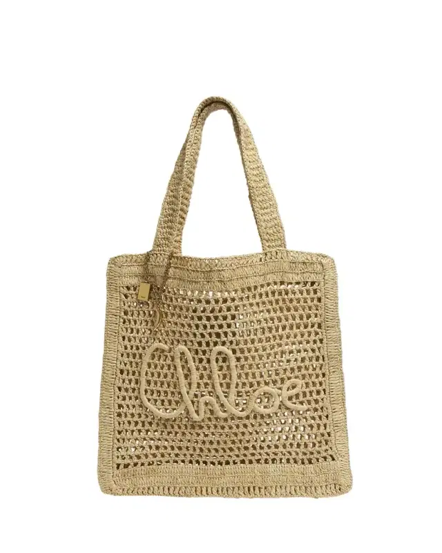 Chloe Summer Banana Tote Bag in Crochet Fabric