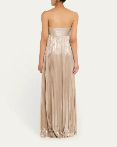 Retrofête Zoa Strapless Lamé Twisted-Bodice Gown | Thumbnail 7 Retrofête Zoa Strapless Lamé Twisted-Bodice Gown | Thumbnail 7