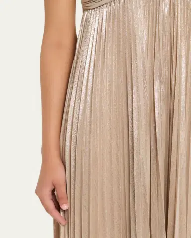 Retrofête Zoa Strapless Lamé Twisted-Bodice Gown | Thumbnail 9 Retrofête Zoa Strapless Lamé Twisted-Bodice Gown | Thumbnail 9