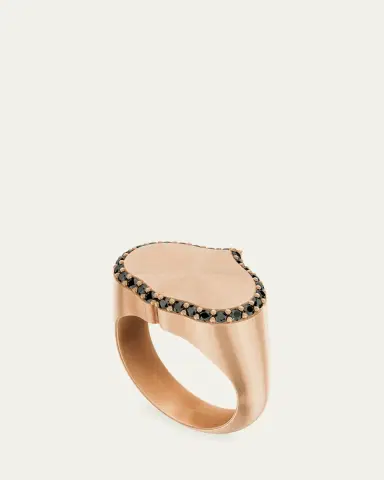 KAMAL Eye Adore Black Diamond Signet Ring | Thumbnail 3