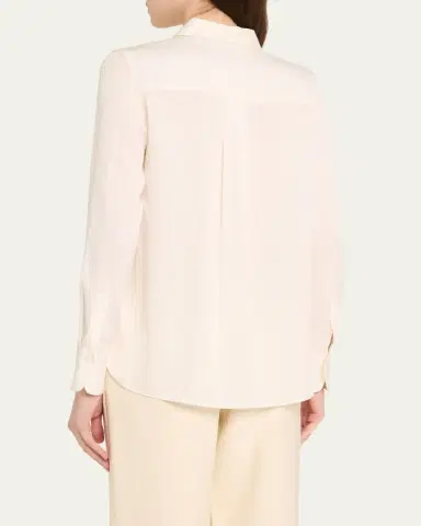 Vince Classic Button-Front Blouse | Thumbnail 3
