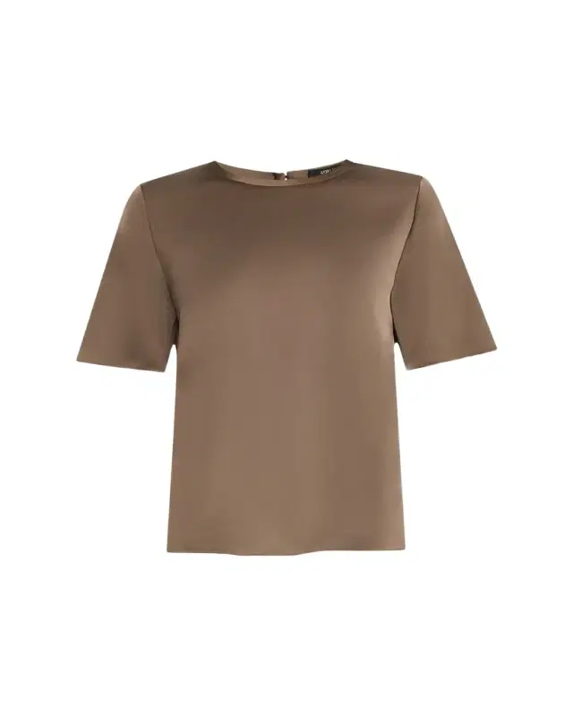 Maryl Crewneck Silk Blouse