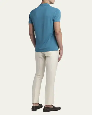 Tom Ford Men's Lyocell Pique Polo Shirt | Thumbnail 7