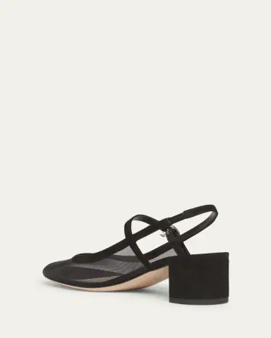 Gianvito Rossi Mesh Mary Jane Ballerina Pumps | Thumbnail 2