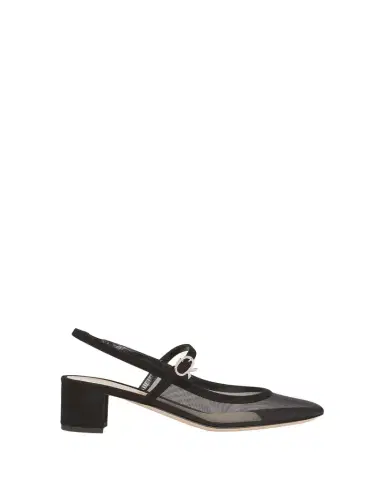 Gianvito Rossi Mesh Mary Jane Ballerina Pumps | Thumbnail 1