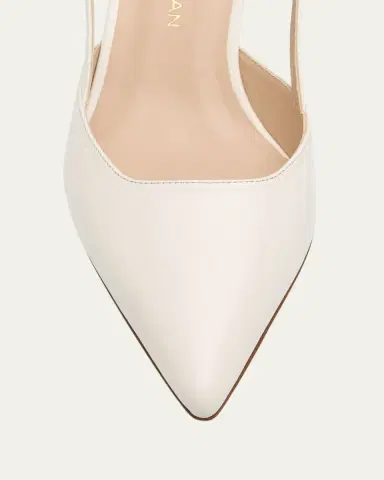 Stuart Weitzman Vinnie Leather Kitten Slingback Pumps | Thumbnail 5
