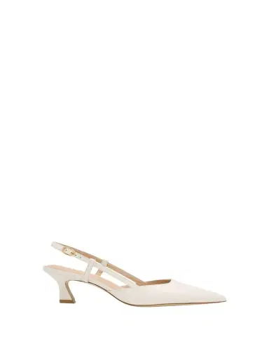 Stuart Weitzman Vinnie Leather Kitten Slingback Pumps | Thumbnail 1