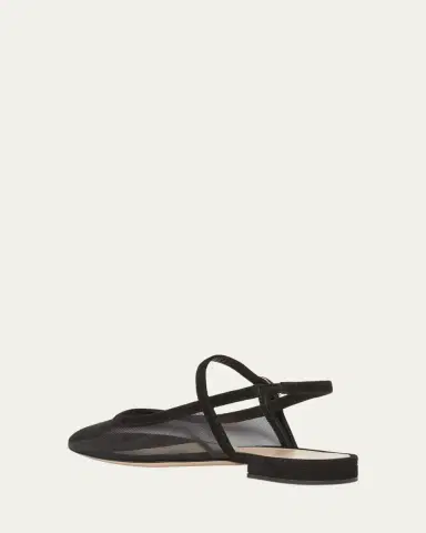 Gianvito Rossi Mesh Mary Jane Ballerina Flats | Thumbnail 2