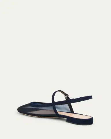 Gianvito Rossi Mesh Mary Jane Ballerina Flats | Thumbnail 4