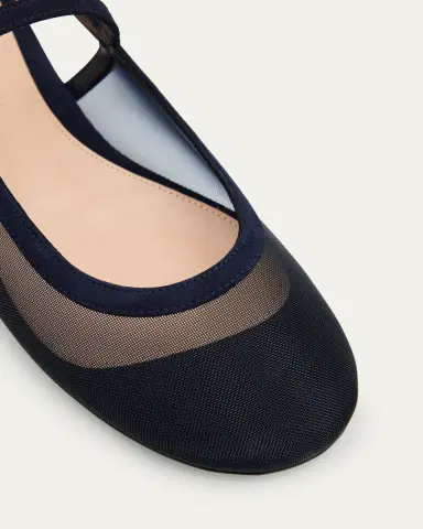 Gianvito Rossi Mesh Mary Jane Ballerina Flats | Thumbnail 5