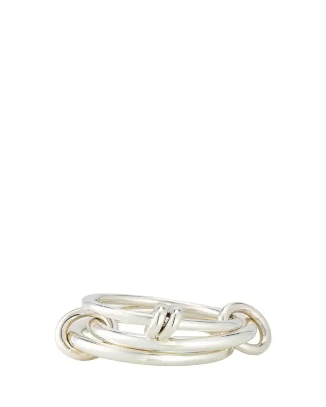 Three Link Ring with Connectors in Sterling Silver