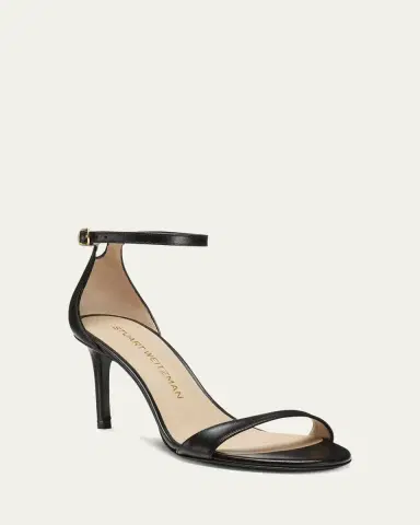 Stuart Weitzman Nudist Leather Ankle-Strap Sandals | Thumbnail 2