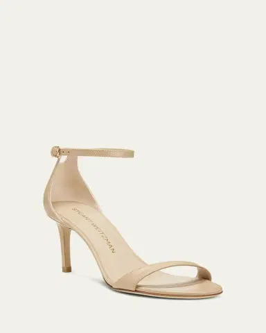 Stuart Weitzman Nudist Leather Ankle-Strap Sandals | Thumbnail 4
