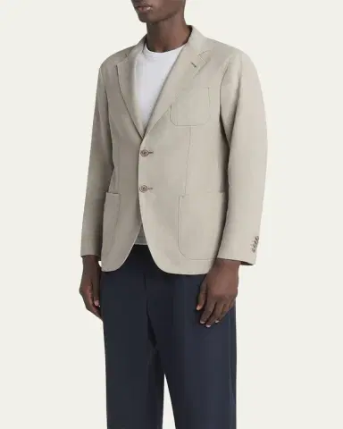 Giorgio Armani Men's Linen Upton Jacket | Thumbnail 4 Giorgio Armani Men's Linen Upton Jacket | Thumbnail 4