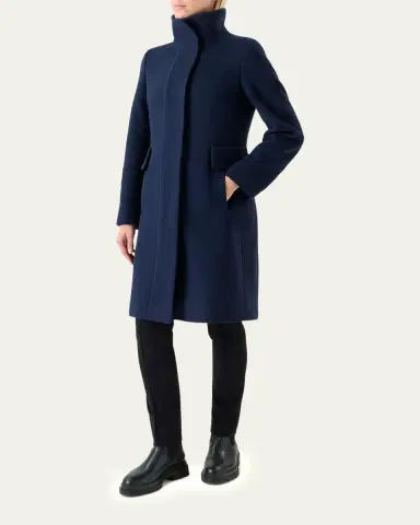 Akris punto Duffle Knee-Length Wool Coat | Thumbnail 8 Akris punto Duffle Knee-Length Wool Coat | Thumbnail 8