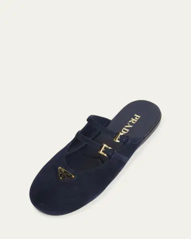 Prada Suede Dual Mary Jane Ballerina Mules | Thumbnail 3 Prada Suede Dual Mary Jane Ballerina Mules | Thumbnail 3