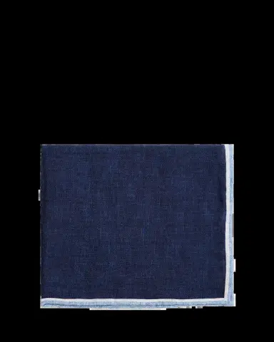 Rosi Collection Men's Linen Stripe-Trim Pocket Square | Thumbnail 2