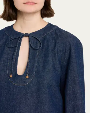 Zimmermann Rhiannon Fringe Denim Mini Dress | Thumbnail 5