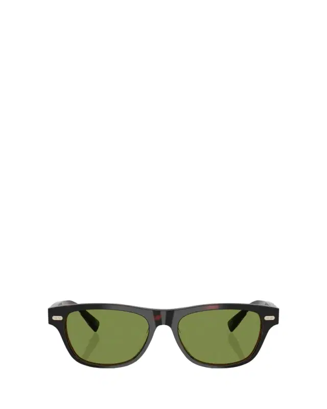 Brunello Cucinelli Havana Rectangle Acetate Sunglasses