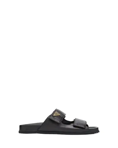 Prada Leather Double-Grip Slide Sandals | Thumbnail 1