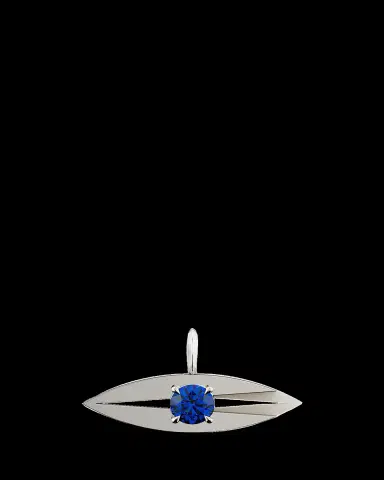 KAMAL Lotus Evil Eye Sapphire Charm | Thumbnail 2