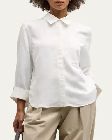 TWP Cotton Button-Front Boyfriend Shirt | Thumbnail 4