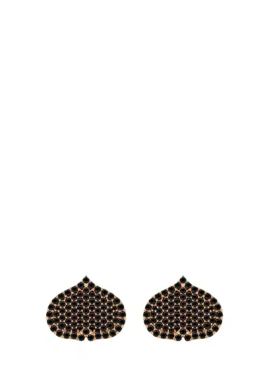 KAMAL Eye Adore Black Diamond Stud Earrings | Thumbnail 3