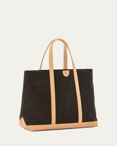 Il Bisonte Caramella Large Canvas Shopper Tote Bag | Thumbnail 3