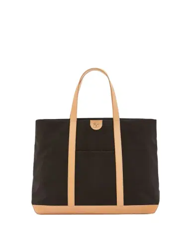 Il Bisonte Caramella Large Canvas Shopper Tote Bag | Thumbnail 1