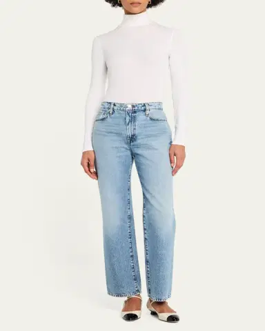 Frame Ribbed Turtleneck Top | Thumbnail 2