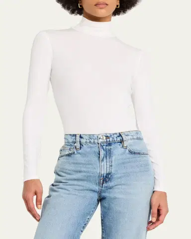 Frame Ribbed Turtleneck Top | Thumbnail 4