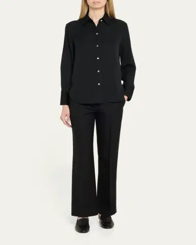 Vince Classic Button-Front Blouse | Thumbnail 2
