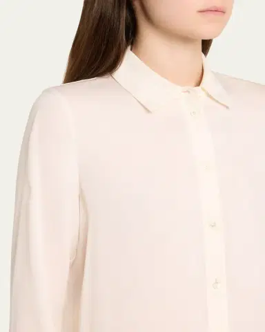 Vince Classic Button-Front Blouse | Thumbnail 9