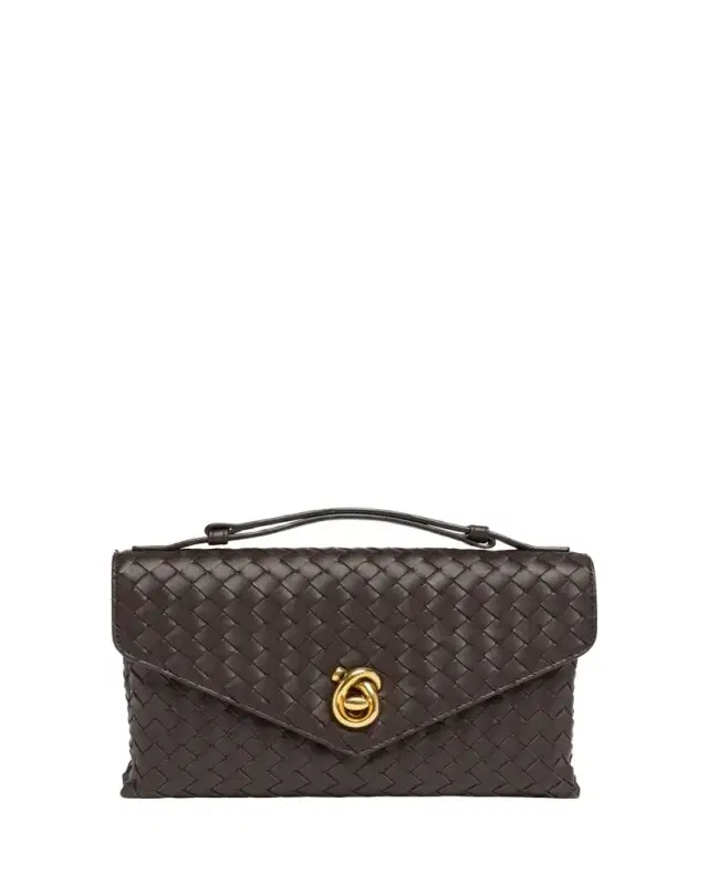 Bottega Veneta Knot Lock Leather Top-Handle Bag