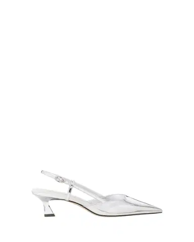 Stuart Weitzman Vinnie Metallic Kitten Slingback Pumps | Thumbnail 1